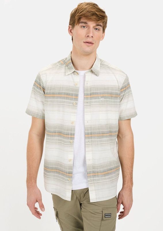 Camel Active - Katoenen Overhemd - Geel - 100% Katoen