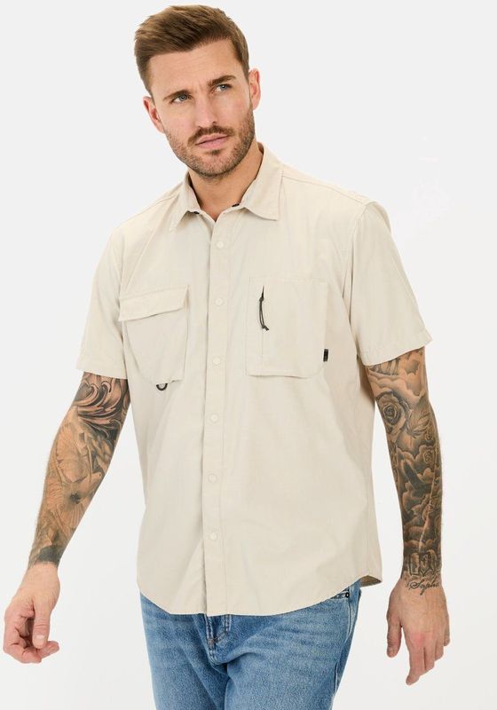 Camel Active - Korte Mouw Shirt - Beige - Ademend en Sneldrogend Materiaal