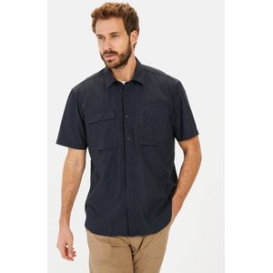 Camel Active - Kortärmelig Overhemd - Blauw - 100% Polyamide