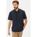 Camel Active - Kortärmelige Overhemd - Blauw - 100% Polyamide