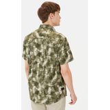 camel active - Korte Mouwen Overhemd - Groen - Regular Fit