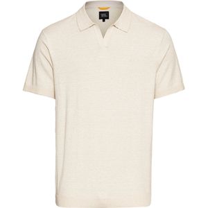 Camel Active - Katoen Linnen Poloshirt - Beige - Katoen/Linnen