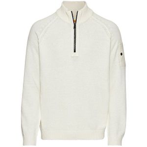 Camel Active - Gebreide Trui - Wit - Katoen/Polyester - Relaxed Fit