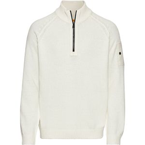 Camel Active - Gebreide Trui - Wit - Katoen/Polyester - Relaxed Fit