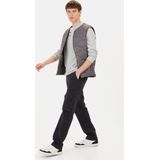 Camel Active - Henley - T-shirt - Grijs - Katoen-Linnenmix