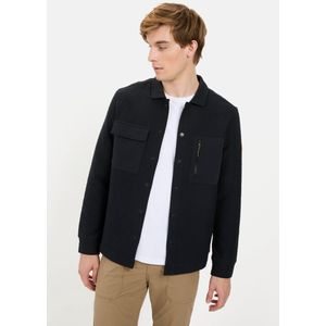 camel active Sweat-overshirt met borstzakken - Maat menswear-L - Donkerblauw