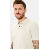 camel active - Korte Mouw Poloshirt - Beige - Katoen
