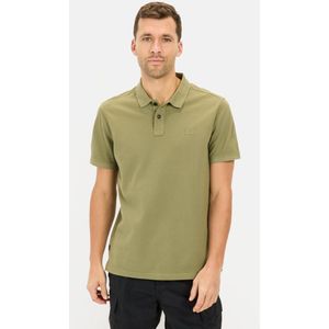 camel active - Korte Mouw Poloshirt - Donker Groen - Katoen