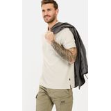 camel active - Korte Mouw Poloshirt - Beige - Katoenmix - 2-Way Stretch