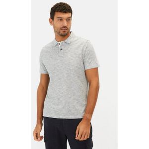 camel active - Gemêleerd Poloshirt - Grijs - Katoen - Korte Mouwen
