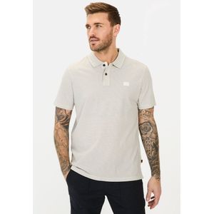 camel active - Poloshirt - Beige - Katoen - Korte Mouwen