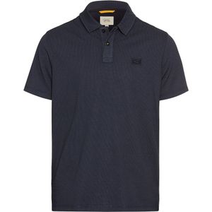 camel active - Poloshirt - Blauw - Korte Mouwen - Puur Katoen