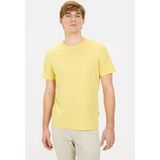 camel active - Basic - T-shirt - Geel - Gemaakt van puur katoen