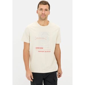 Camel Active - T-Shirt - Beige - Biologisch Katoen