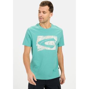 camel active - T-Shirt - Agave Groen - Biologisch Katoen