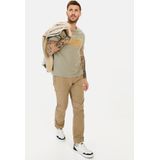 camel active - T-shirt - Khaki - Biologisch Katoen
