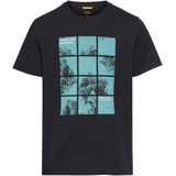 camel active T-shirt met print gemaakt van biologisch katoen - Maat menswear-S - Donker blauw