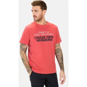 Camel Active - T-shirt - Zonverkleurd Rood - 100% Biologisch Katoen - Regular Fit