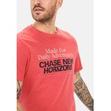 camel active - T-shirt - Zonverkleurd Rood - Biologisch Katoen