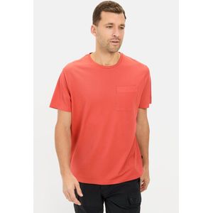 camel active - T-Shirt - Rood - Ademend - 2-Way Stretch - Borstzak
