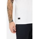 camel active - T-shirt - Wit - Biologisch Katoen