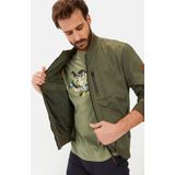 camel active T-shirt met print van duurzame organic cotton - Maat menswear-S - donkergroen