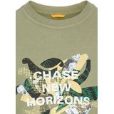 camel active T-shirt met print van duurzame organic cotton - Maat menswear-S - donkergroen