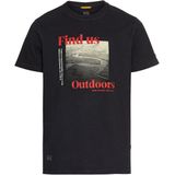 camel active - T-shirt - Groen - Biologische Katoen - Regular Fit