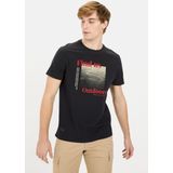 camel active - T-shirt - Groen - Biologische Katoen - Regular Fit