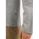 camel active - Longsleeve Shirt - Grijs - Gewatteerd Patroon