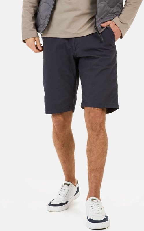 camel active - Chinoshort - Donker Blauw - Katoen met Stretch