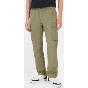 camel active Cargo broek met relaxed fit en stretchfunctie - Maat menswear-36/34 - Donker Groen