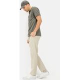 camel active Chinobroek met trekkoord van een linnenmix - Maat menswear-34/30 - Beige
