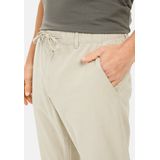 camel active Chinobroek met trekkoord van een linnenmix - Maat menswear-34/30 - Beige