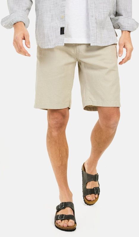 Camel Active - Bermuda - Katoen/Linnen - Met Trekkoord - Geborduurd Logo