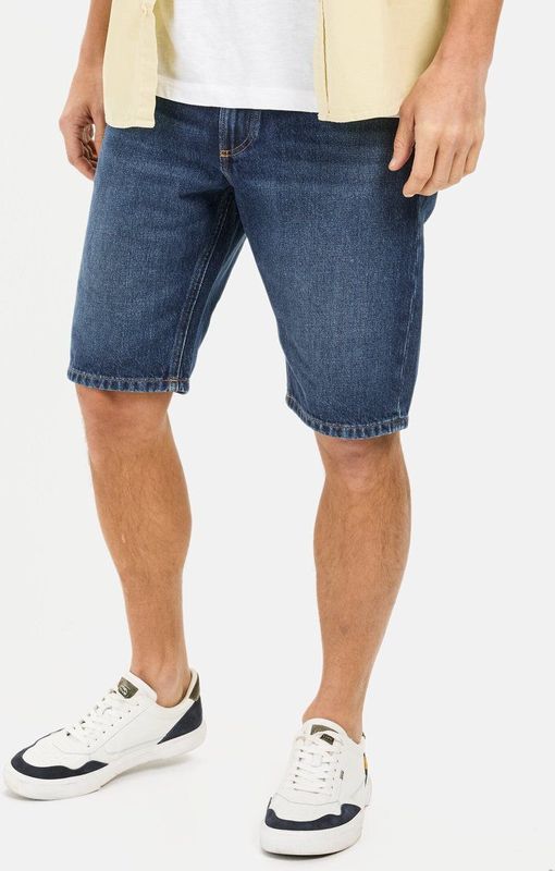 Camel Active - 5-Pocket Denim Short - Donkerblauw - Gemaakt van Katoen