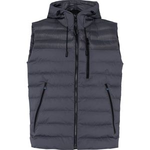 Brax - Bodywarmer - Grijs - 100% Polyester - Rits en Capuchon