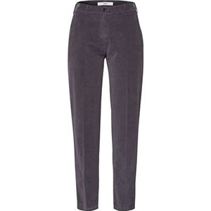BRAX Dames Style Maron Structure Velvet Broek, Dark Grey, 36
