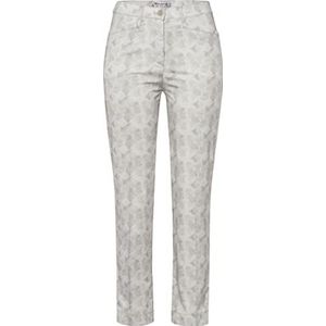 Raphaela by Brax Lorella aquarel print broek, lichtgrijs, 40 voor dames, Lichtgrijs, 38