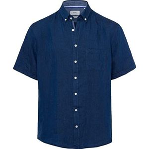 BRAX Heren Style Dan U AIRWASHED linnen hemd met korte mouwen, SEA, S, sea, S