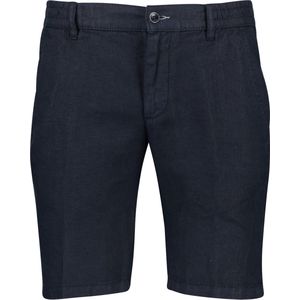 Brax korte broek linnen effen donkerblauw