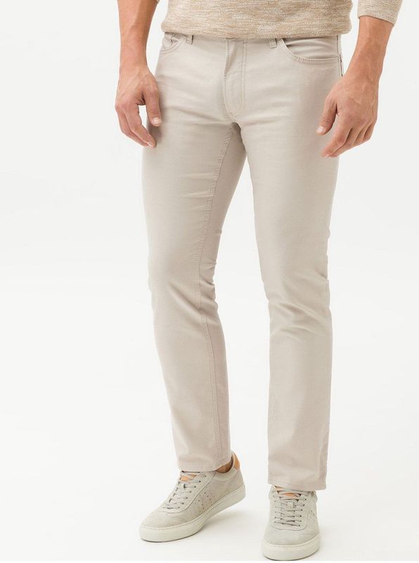 Brax - Style Chuck Vrijetijdsbroek - Beige - Twee-Tone-Look - Five-Pocket