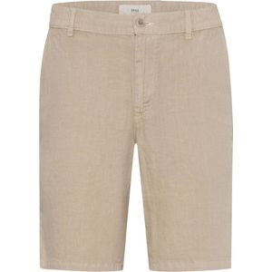 Brax - Korte Broek - Beige - Linnen - Normale Fit