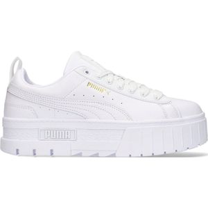 PUMA - Mayze Sneakers - Zwart/Wit - Leren Bovenwerk