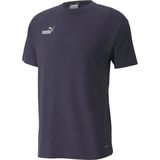 Puma - Teamfinal Casuals - T-shirt - Marineblauw - Katoen