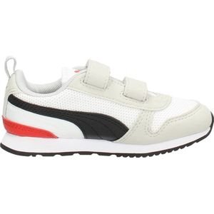 PUMA R78 V INF Sneaker, Wit-Zwart-Hoog Risico ROOD, 8.5 UK Kind