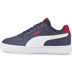 PUMA CAVEN JR Sneaker, Peacoat-White-HIGH Risk ROOD, 4.5 UK