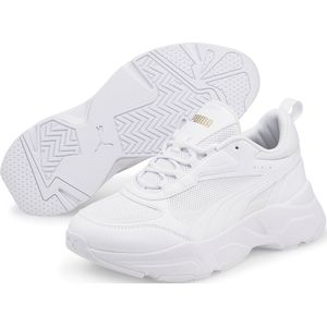 PUMA Cassia Dames Sneakers - White/Gold - Maat 38.5