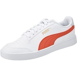 PUMA Shuffle V INF Sneaker, Wit-Tomato-Goud-Grijs, 8.5 UK Kind