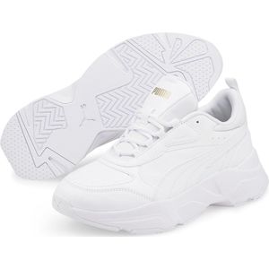 PUMA Cassia SL Sneakers - Wit/Goud - Imitatieleer - SoftFoam+